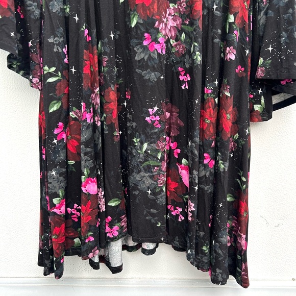 Torrid Dress Whimsygoth Fairy Grunge Lace Bell Sleeve Witchy Sz 1/1X Black Multi - Picture 5 of 16